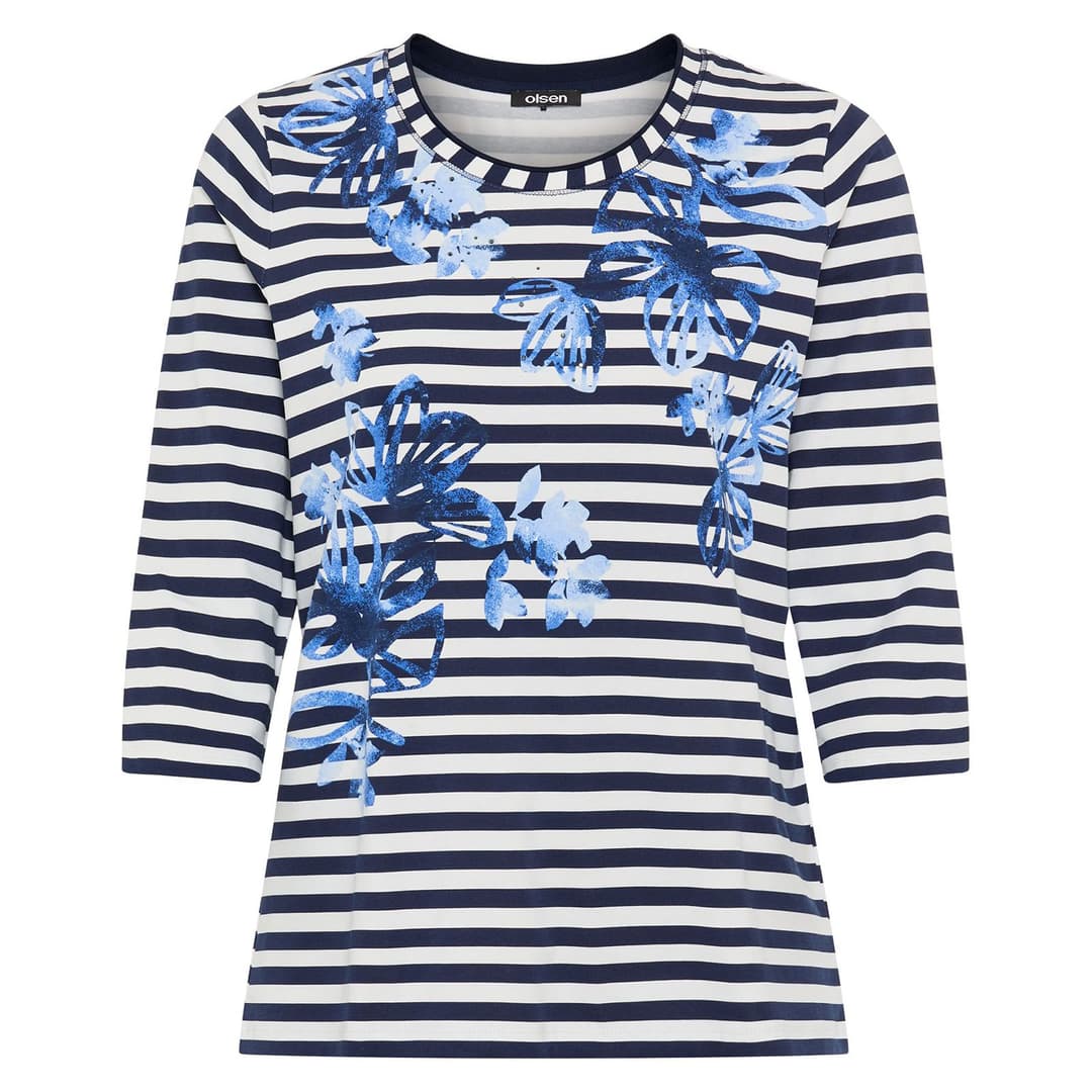 Женский лонгслив в полоску Olsen | Фото 1