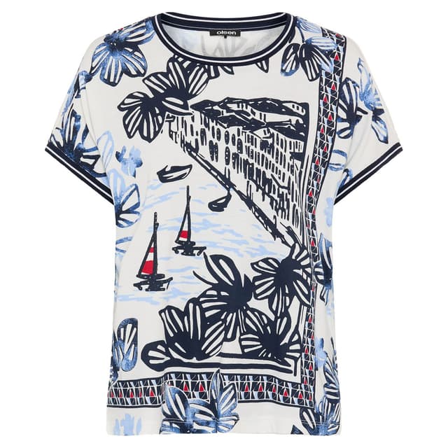 Женская футболка из хлопка с модалом Olsen