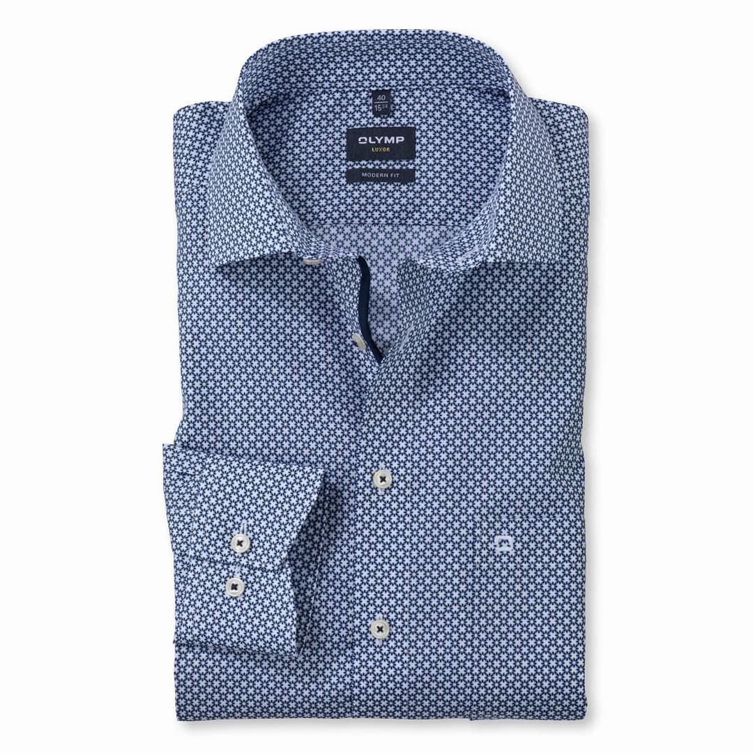 Мужская сорочка в полоску с удлиненными рукавами Olymp Luxor | Фото 1