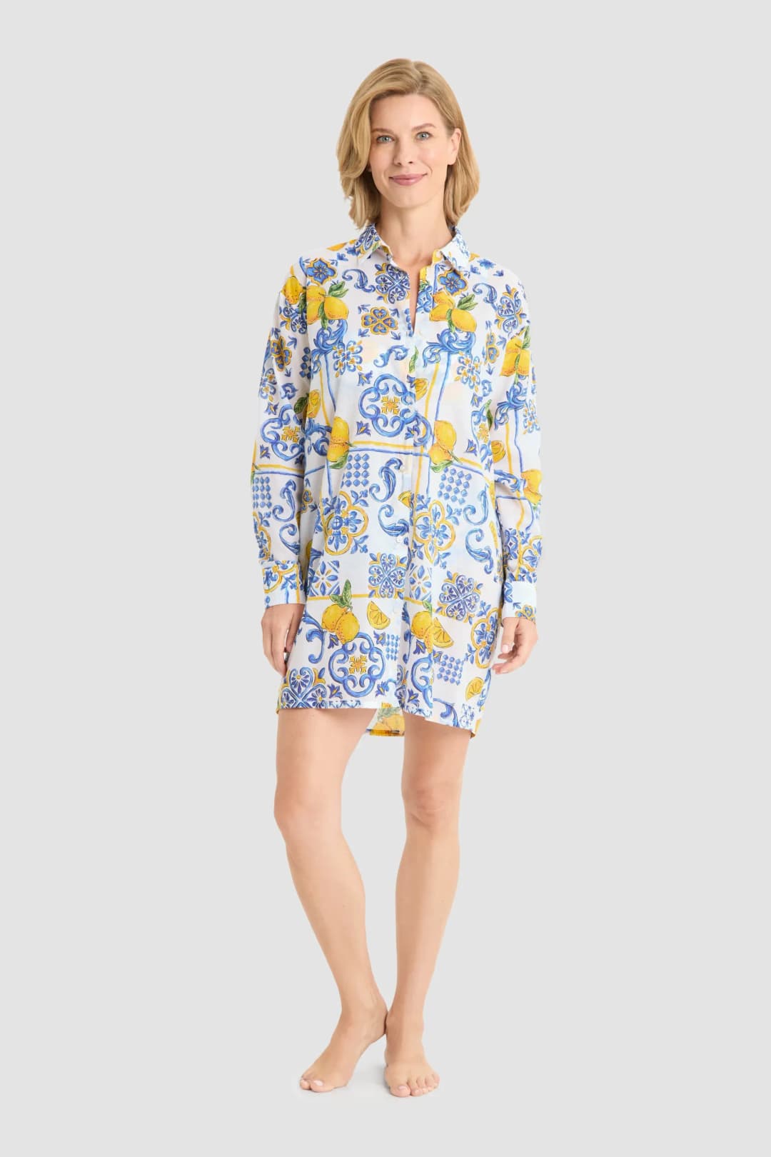 Женская пляжная рубашка с принтом майолика Rosch | Фото 2