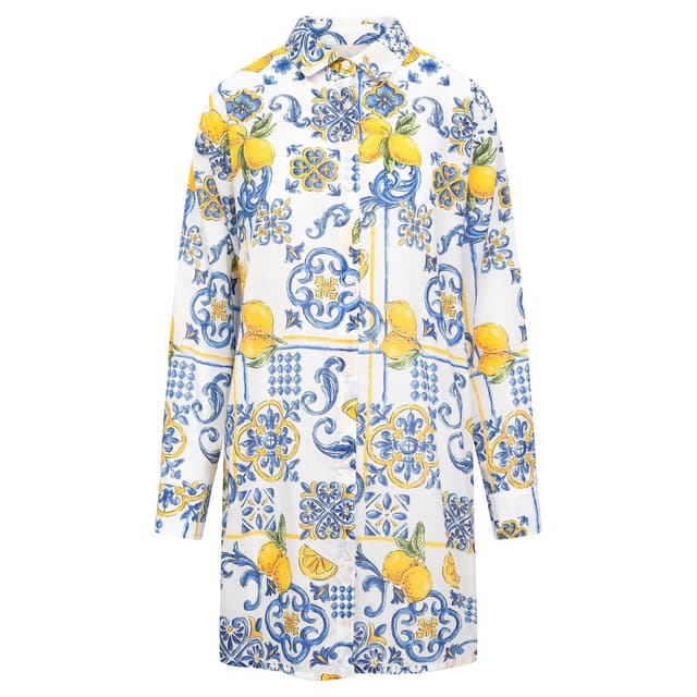 Женская пляжная рубашка с принтом майолика Rosch