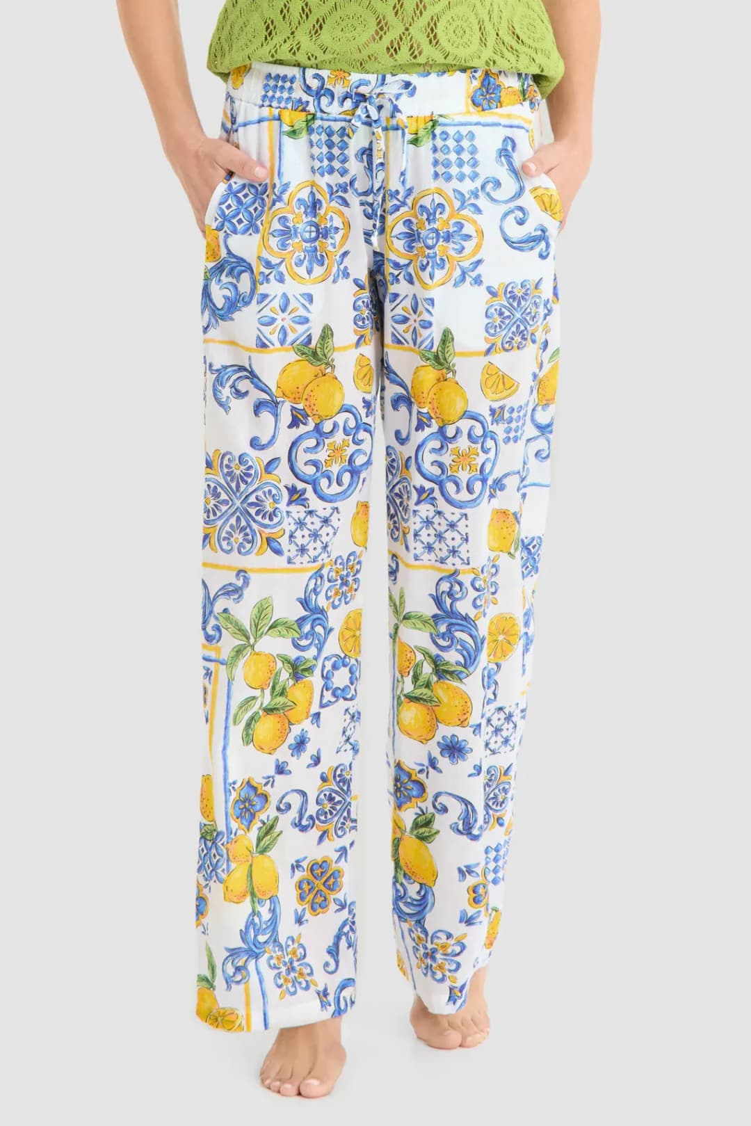 Женские пляжные брюки с принтом майолика Rosch | Фото 2