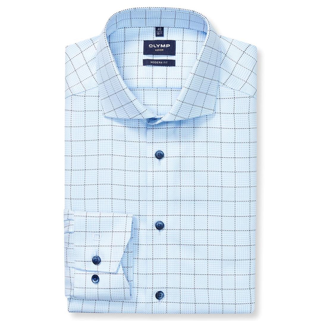 Мужская фактурная сорочка из хлопка Olymp Luxor | Фото 1