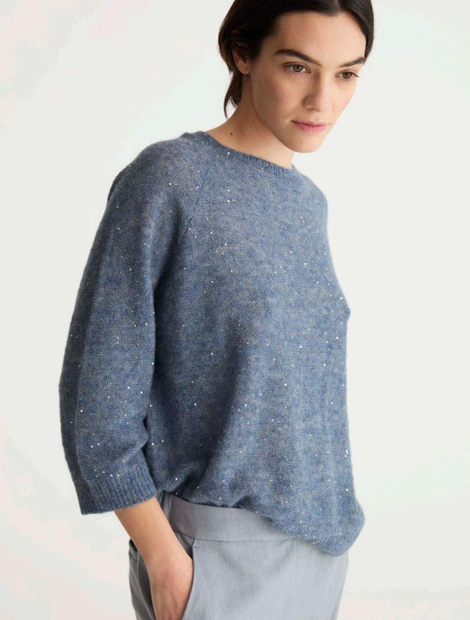 Женский джемпер из шерсти альпака Biancalancia  | Фото 2