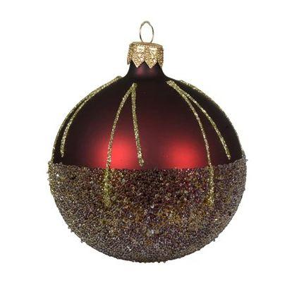 Шар  Золотой узор Kaemingk 8  см 