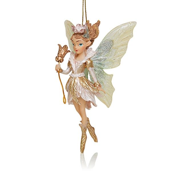 Ёлочная игрушка Фея с золотым цветком Holiday Classics