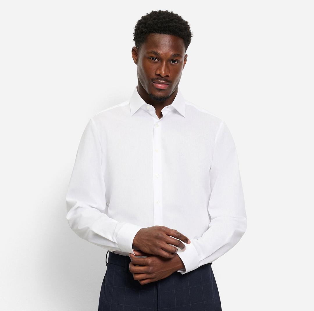 Мужская классическая белая сорочка Olymp Level Five | Фото 3