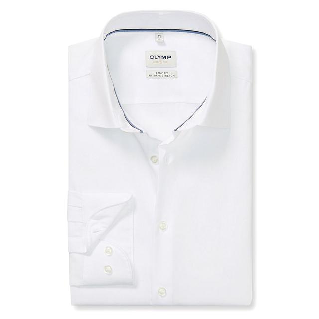  Мужская классическая белая сорочка Olymp Level Five