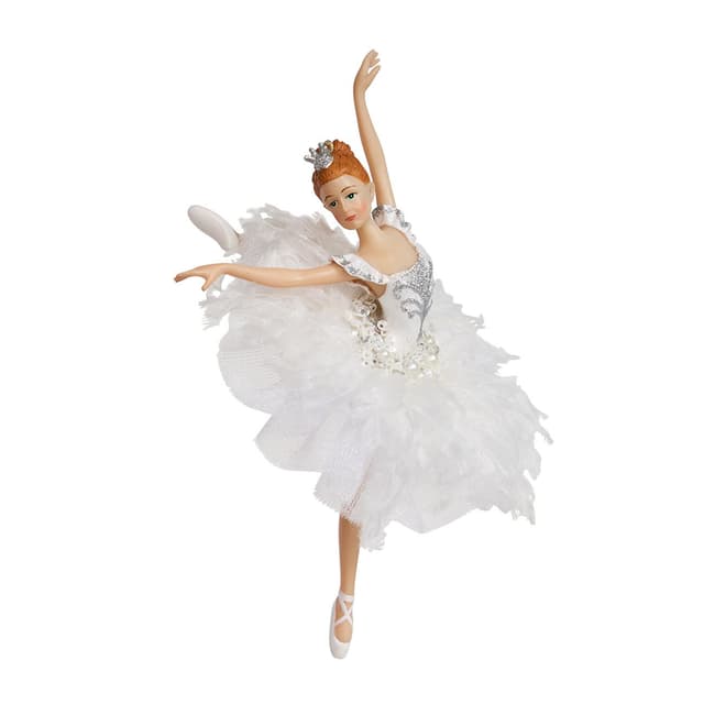 Ёлочная игрушка Балерина Белоснежка нога вверх Holiday Classics