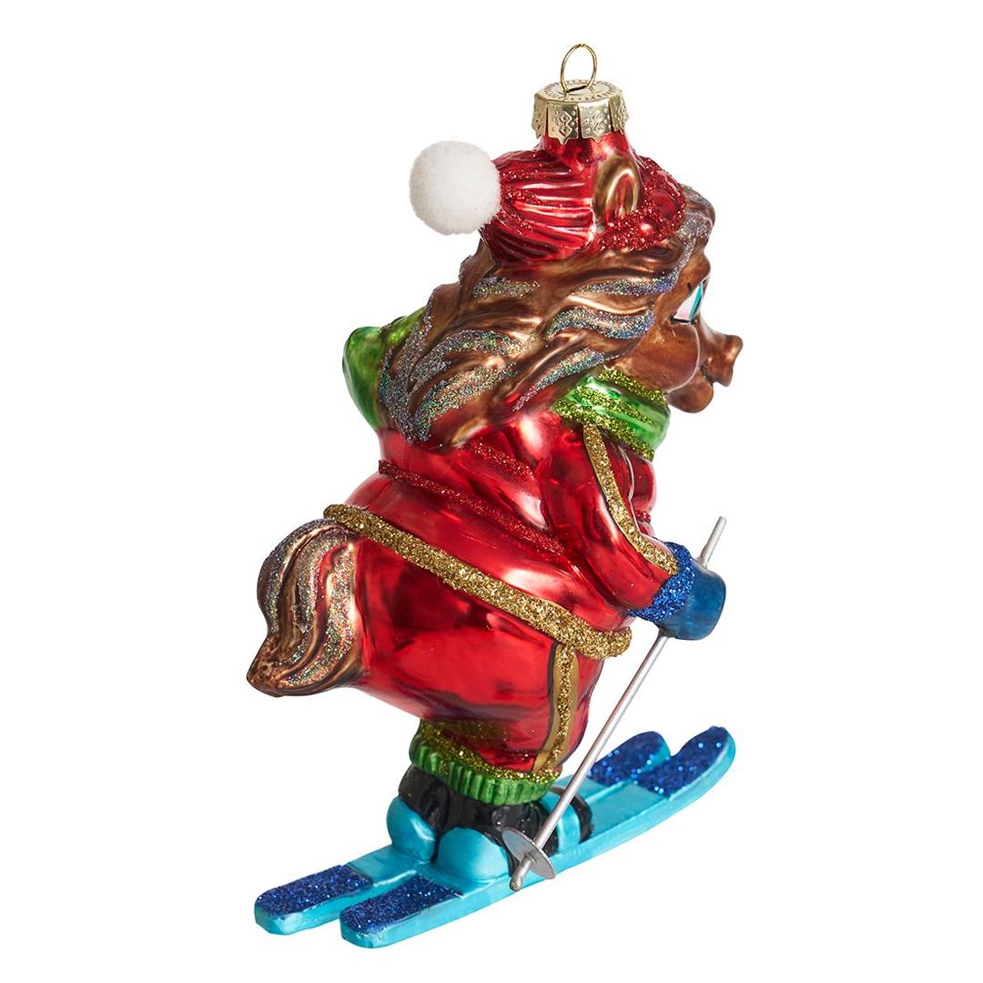 Ёлочная игрушка Лошадь-лыжник Holiday Classics | Фото 2