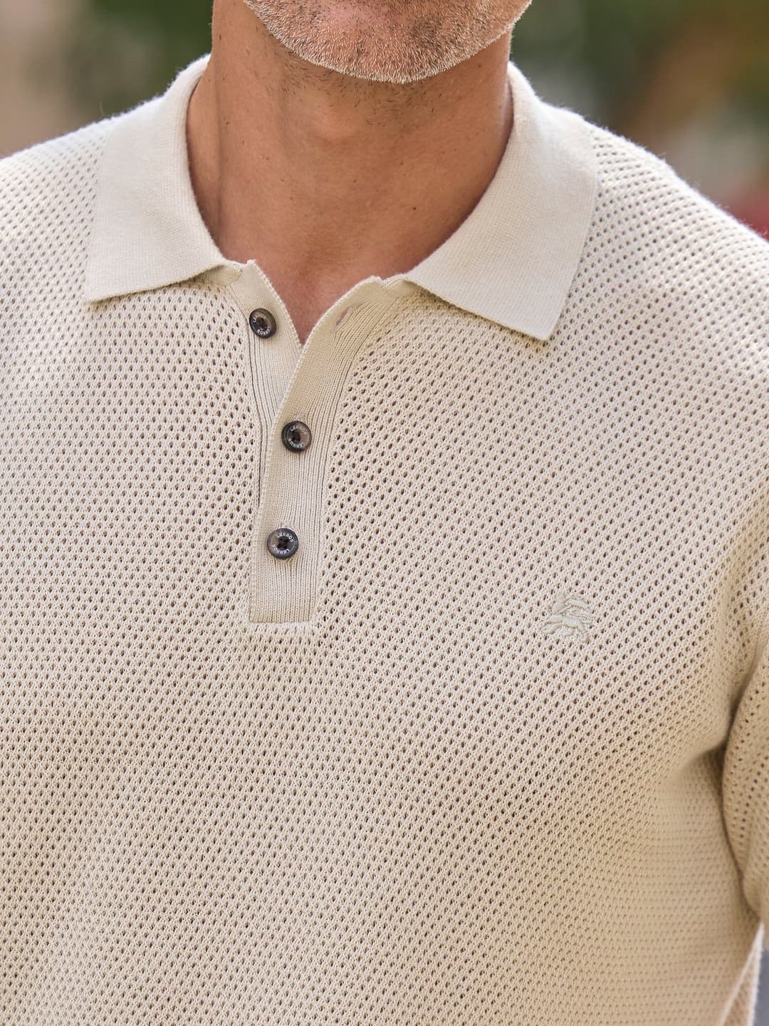 Мужское поло из перфорированного трикотажа Lerros | Фото 5