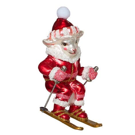 Ёлочная игрушка Овечка на лыжах "Снежная зима" Holiday Classics