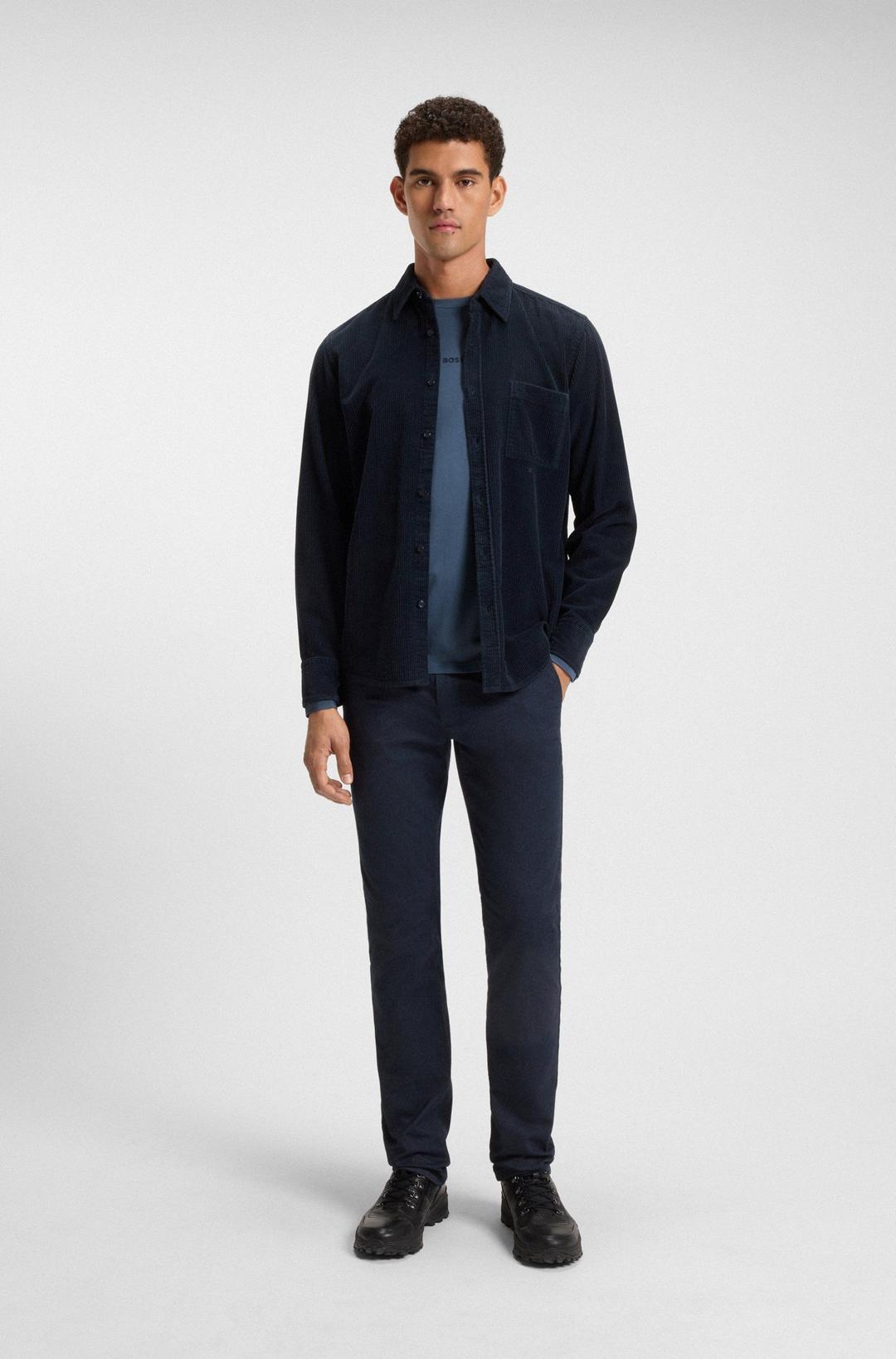 Мужской лонгслив из эластичного хлопка BOSS Orange | Фото 4