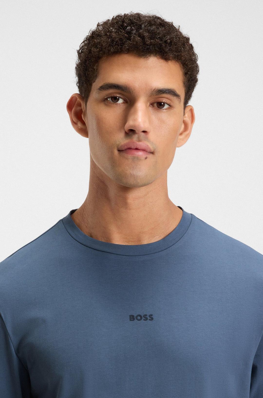 Мужской лонгслив из эластичного хлопка BOSS Orange | Фото 3