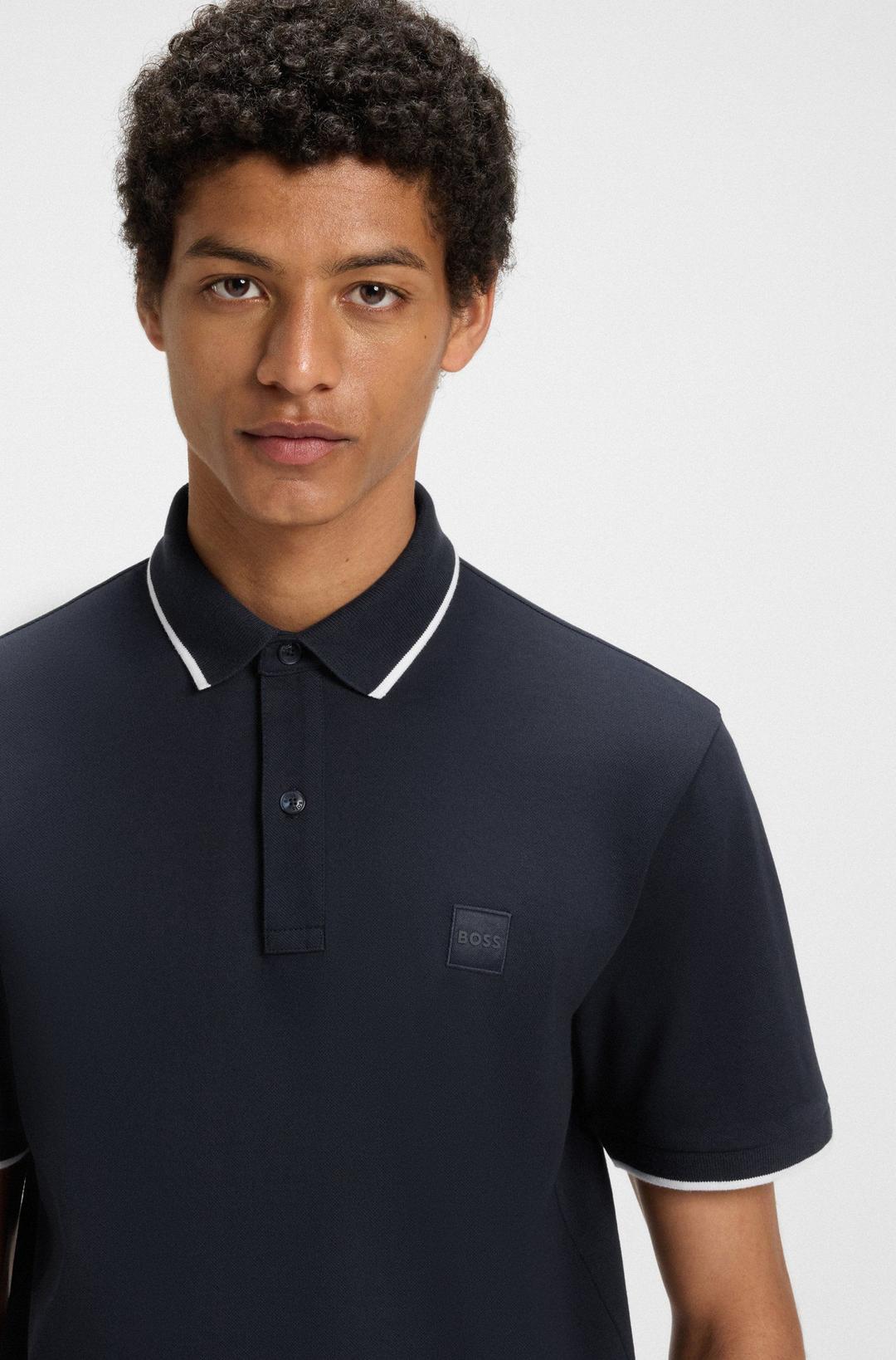 Мужское поло из эластичного хлопкового пике BOSS Orange | Фото 5