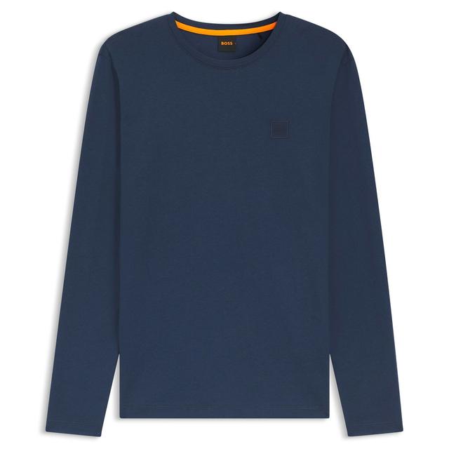 Мужской лонгслив из хлопка BOSS Orange