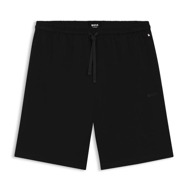 Мужские шорты из тонкого эластичного хлопка BOSS Black