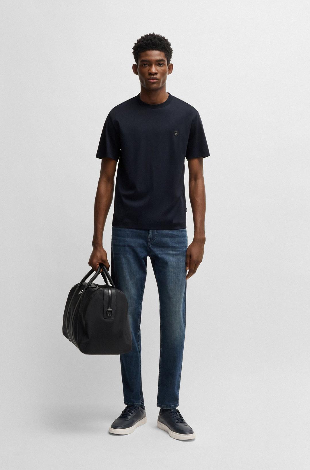 Мужская футболка из мерсеризованного хлопка BOSS Black | Фото 5