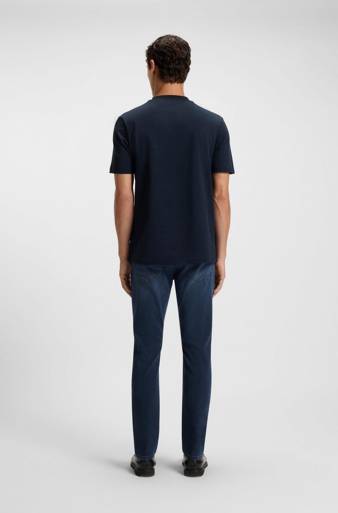 Мужская футболка из структурированного хлопка BOSS Black | Фото 5