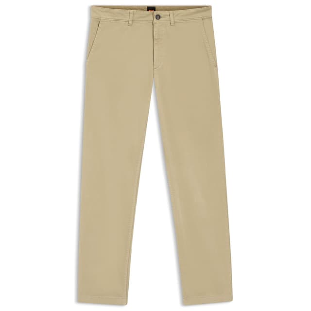  Мужские хлопковые брюки прямого кроя BOSS Orange