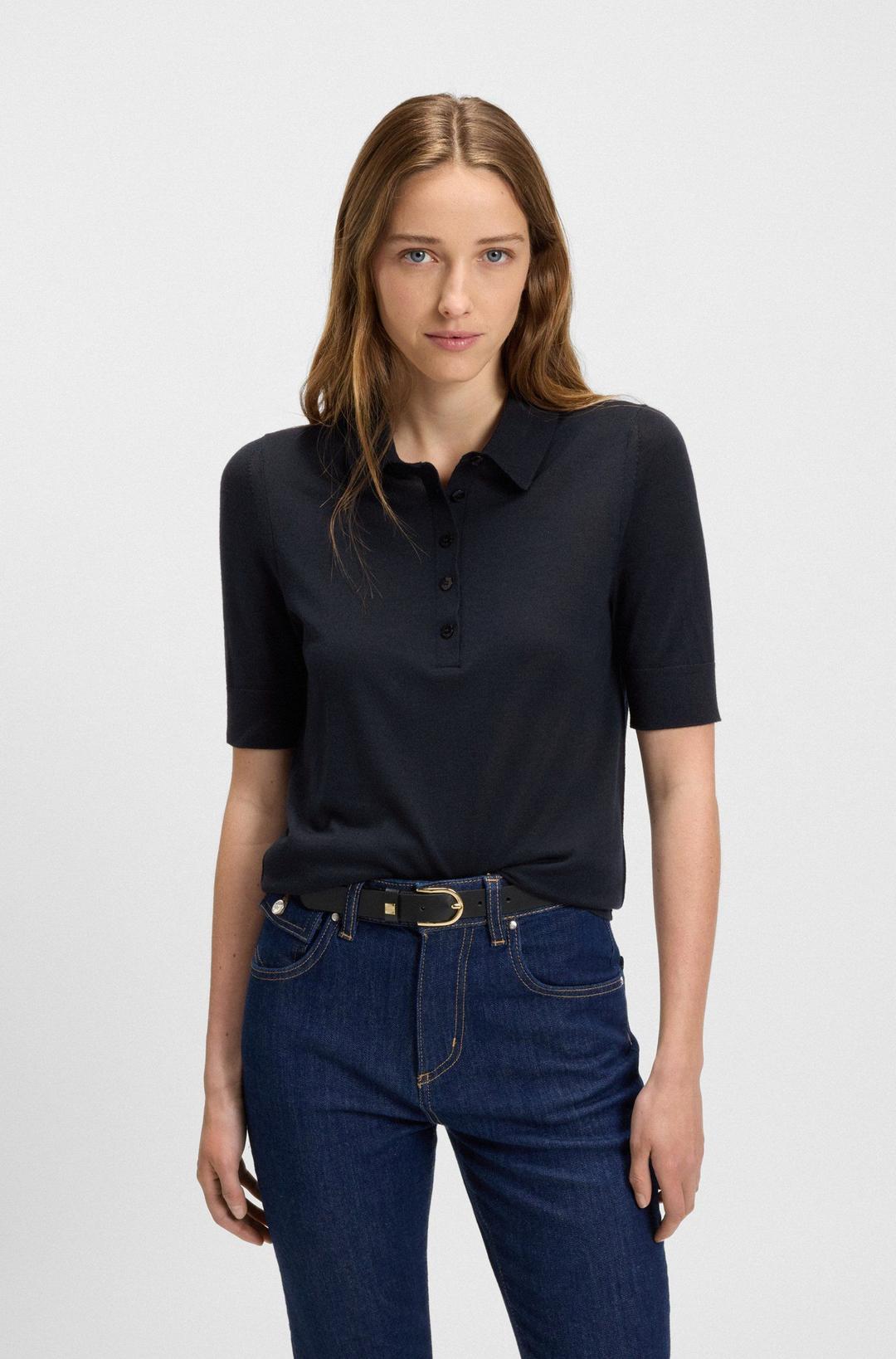 Женское шерстяное поло BOSS  | Фото 4