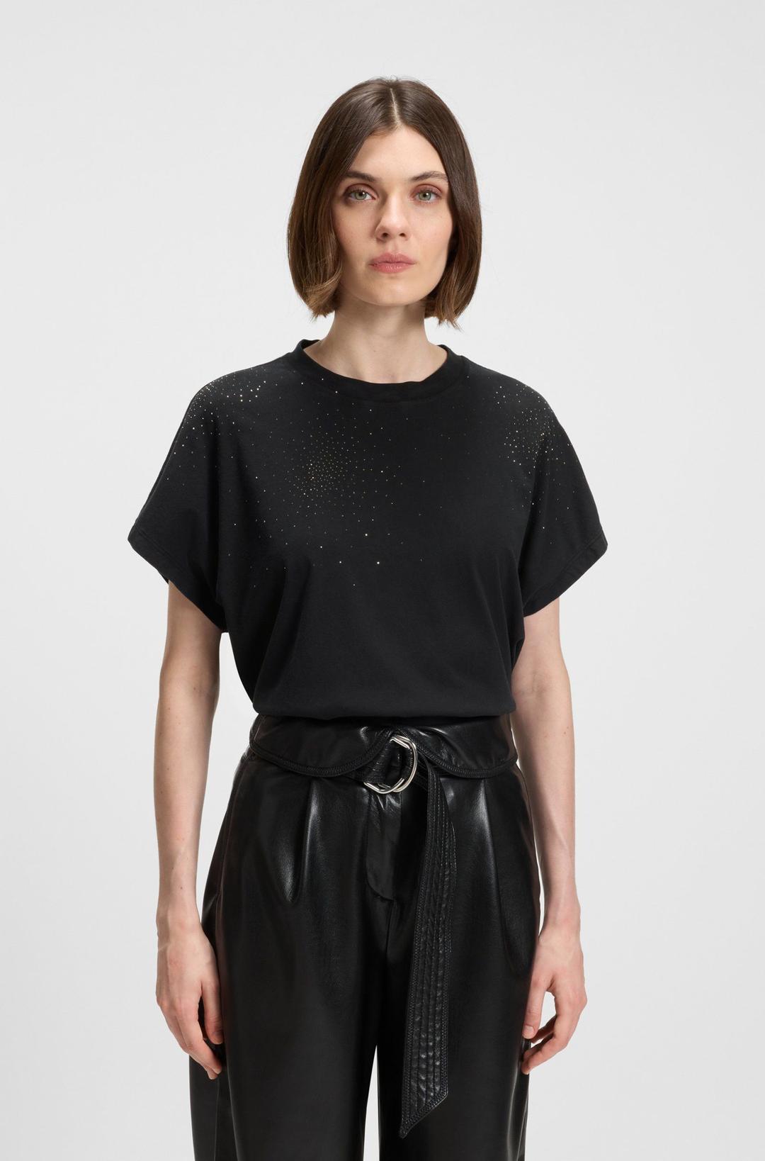 Женская футболка со стразами BOSS  | Фото 2