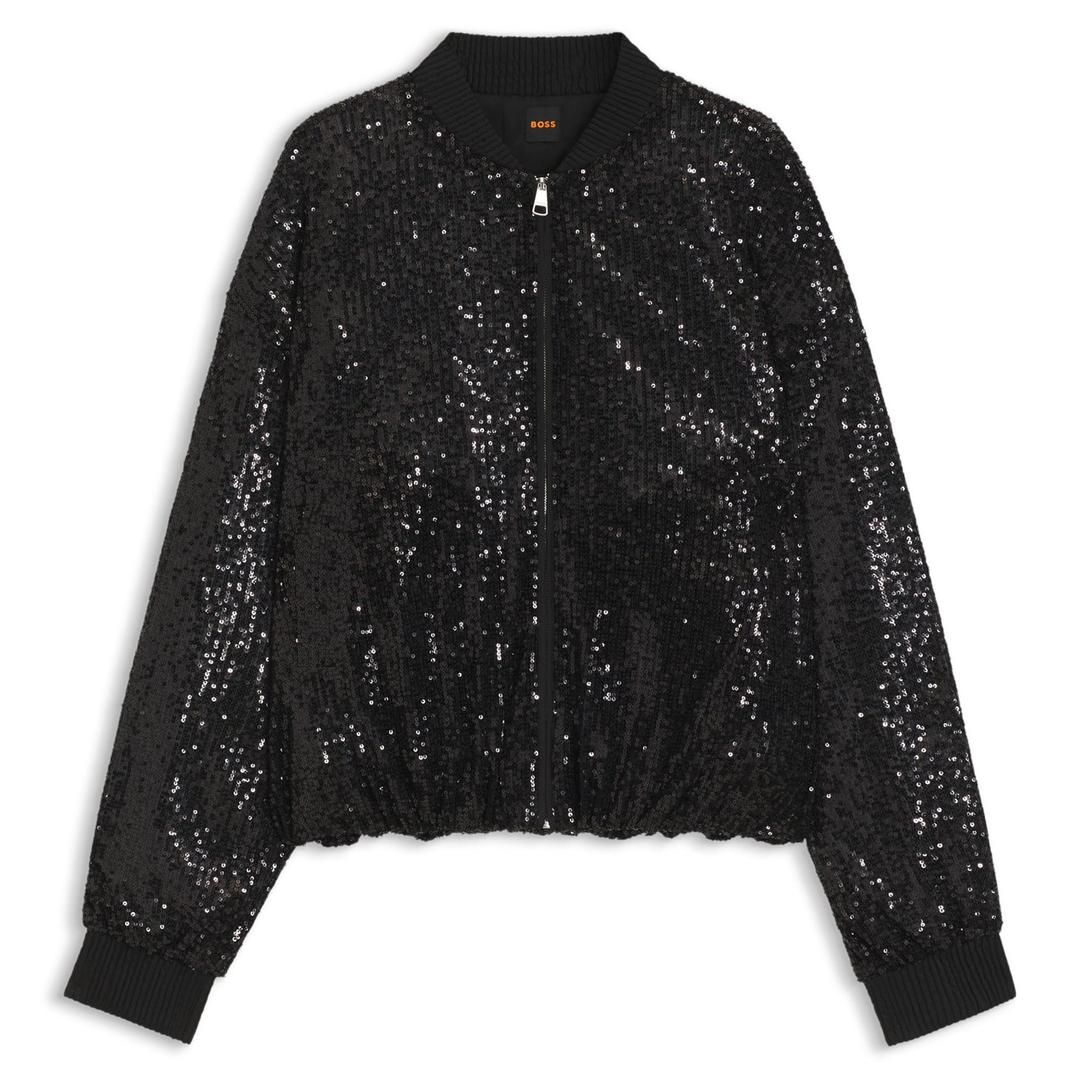 Женский жакет в пайетках BOSS  | Фото 1