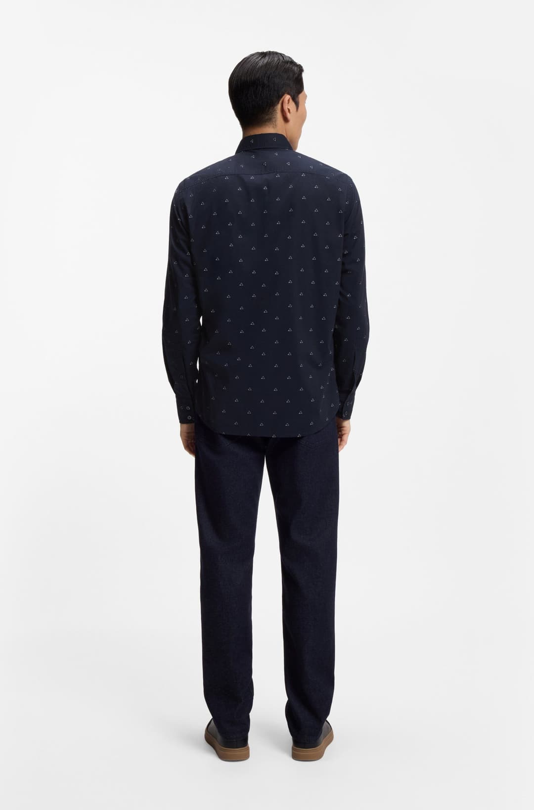 Мужская хлопковая рубашка с естественной эластичностью BOSS Orange | Фото 6