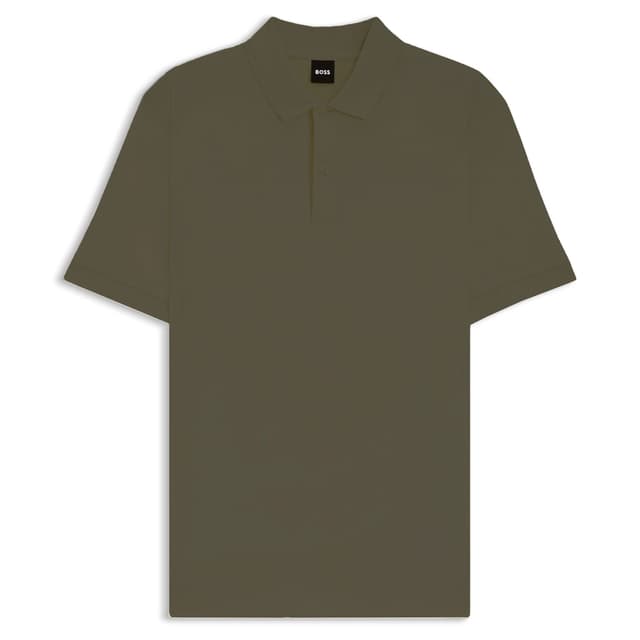 Мужское поло из эластичного хлопка BOSS Black