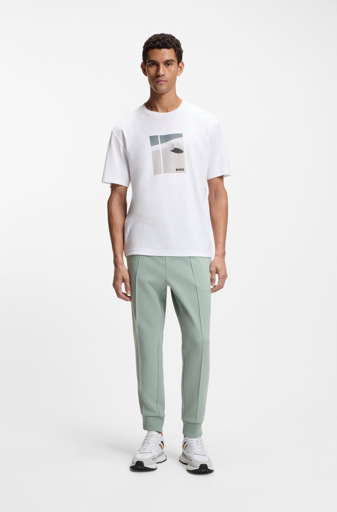 Мужская хлопковая футболка BOSS Green | Фото 4