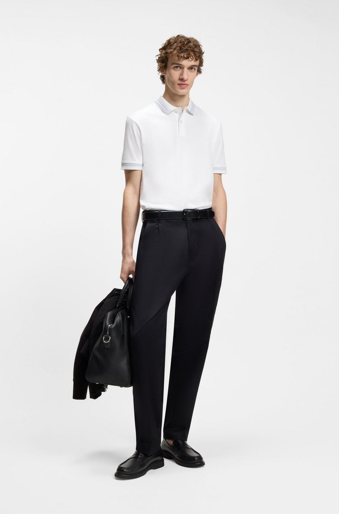 Мужское поло из мерсеризованного хлопка BOSS Black | Фото 4