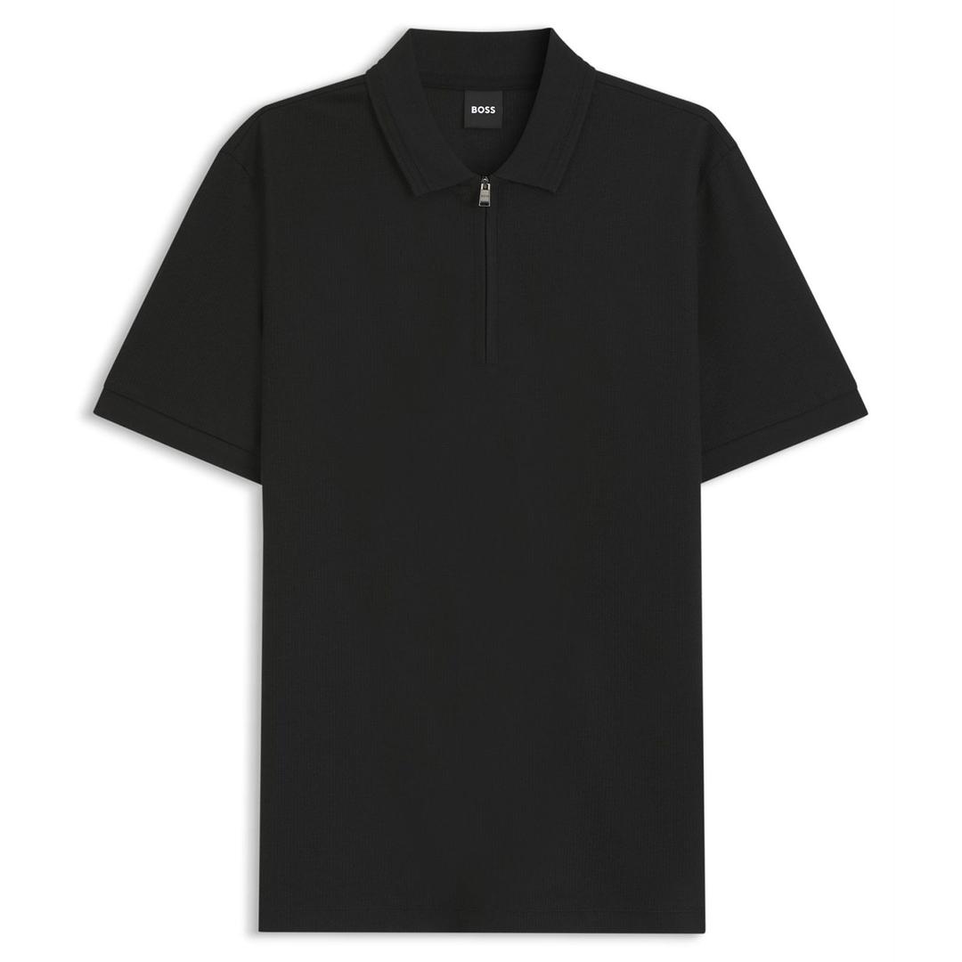 Мужское поло из хлопка и лиоцелла BOSS Black | Фото 1