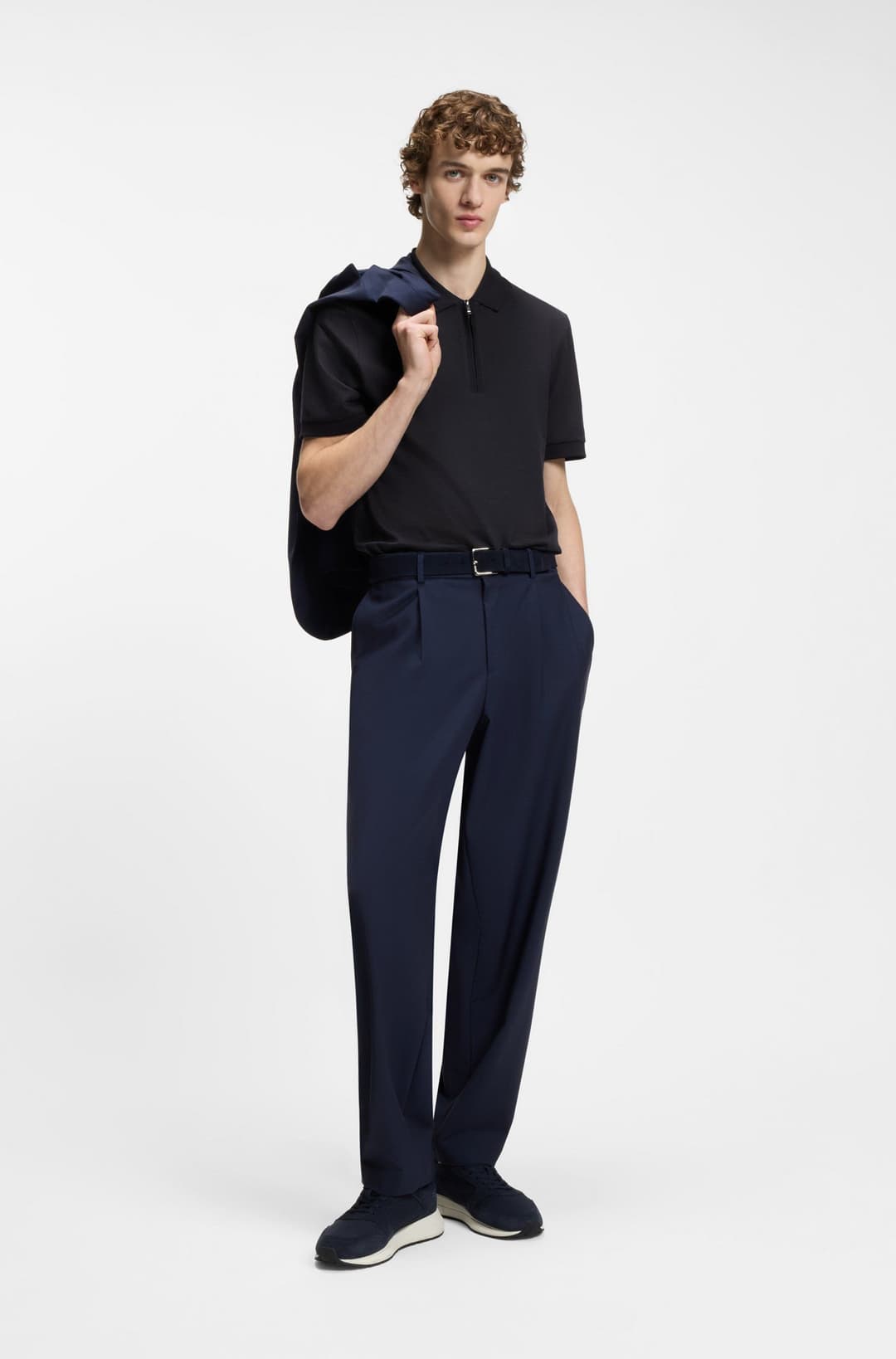 Мужское поло из хлопка и лиоцелла BOSS Black | Фото 4