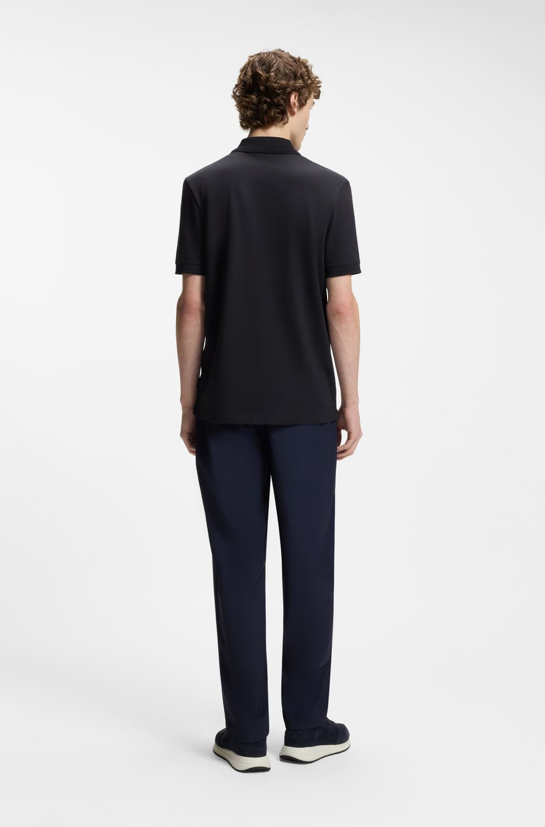 Мужское поло из хлопка и лиоцелла BOSS Black | Фото 5