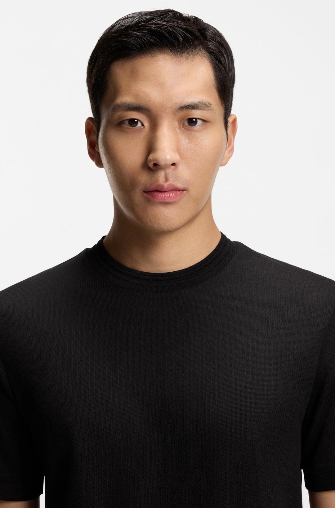 Мужская футболка из хлопка и лиоцелла BOSS Black | Фото 3