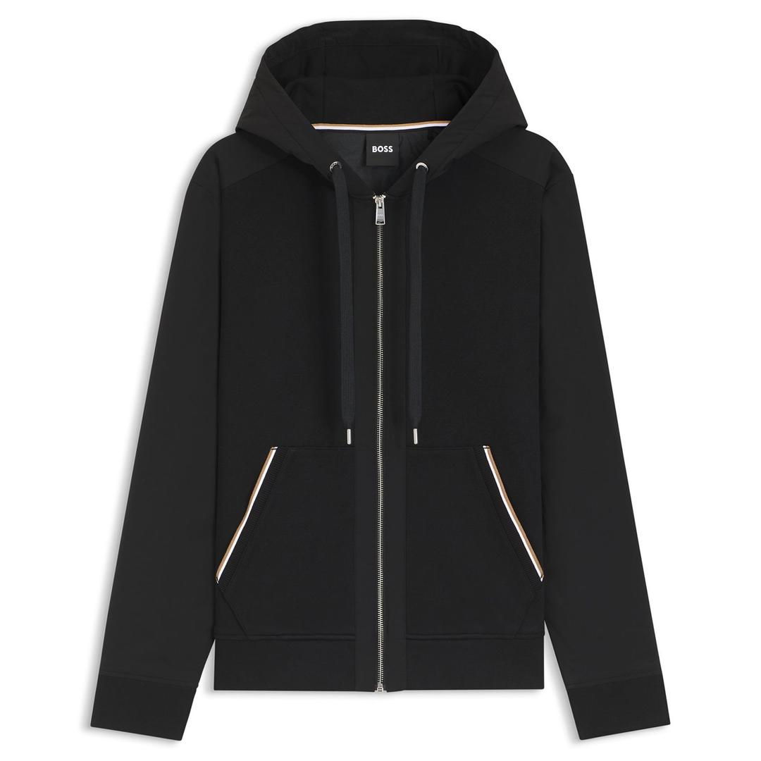 Мужская толстовка со вставками из нейлона BOSS Black | Фото 1