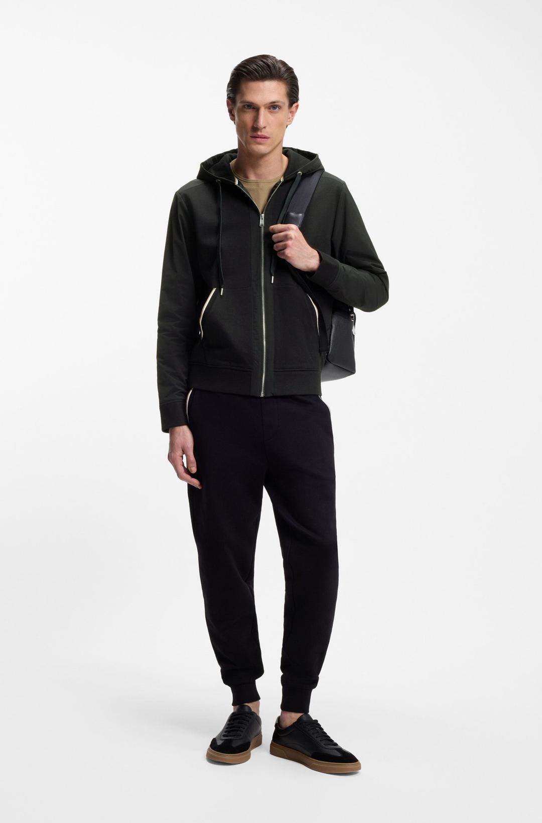 Мужская толстовка со вставками из нейлона BOSS Black | Фото 4