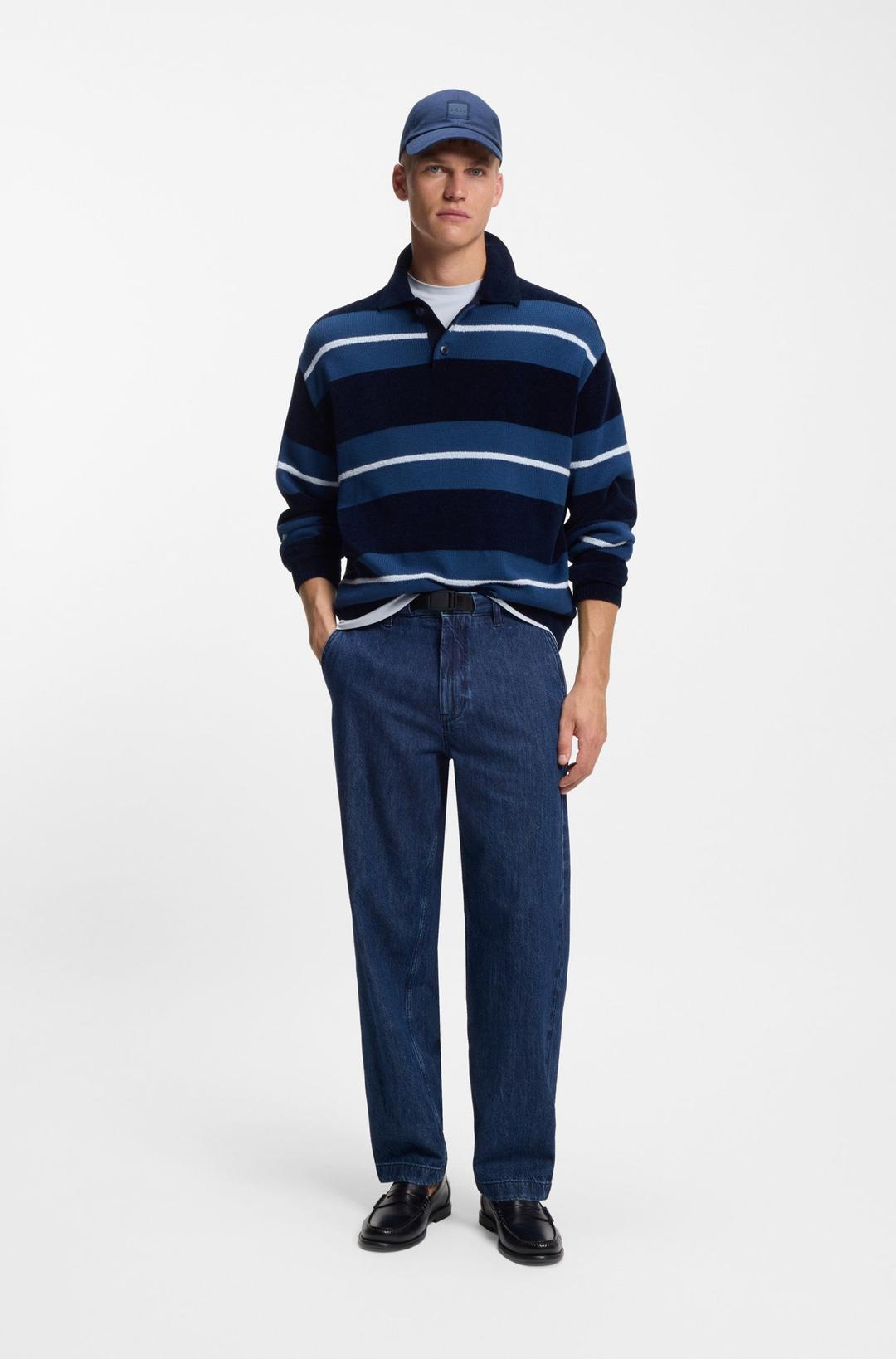 Мужские брюки из хлопкового денима BOSS Orange | Фото 5