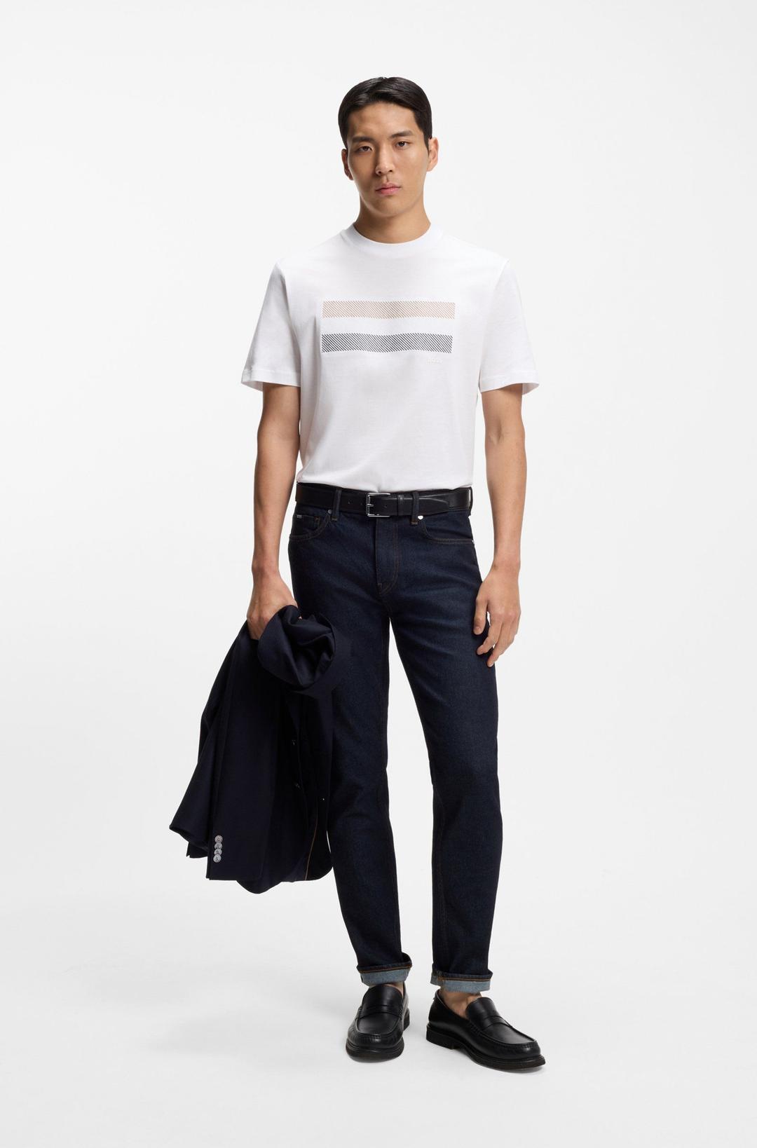 Мужская хлопковая футболка BOSS Black | Фото 4