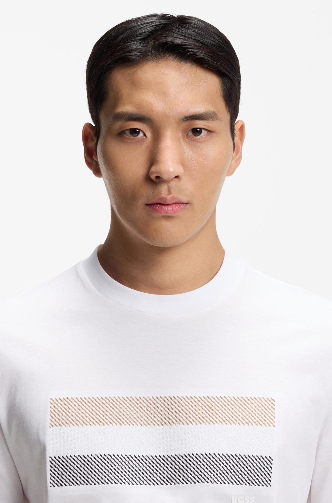 Мужская хлопковая футболка BOSS Black | Фото 3