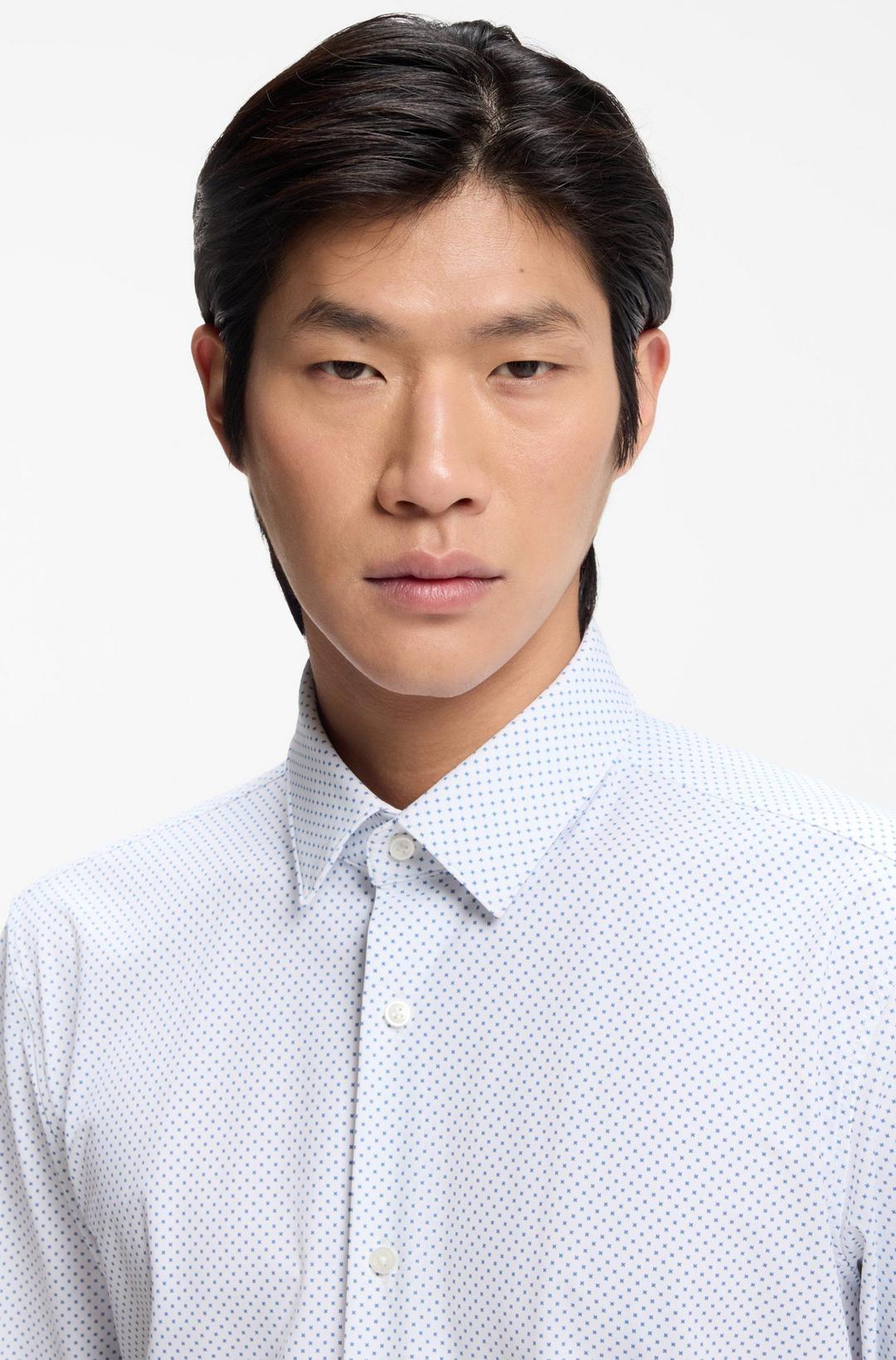 Мужская эластичная сорочка BOSS Black | Фото 3