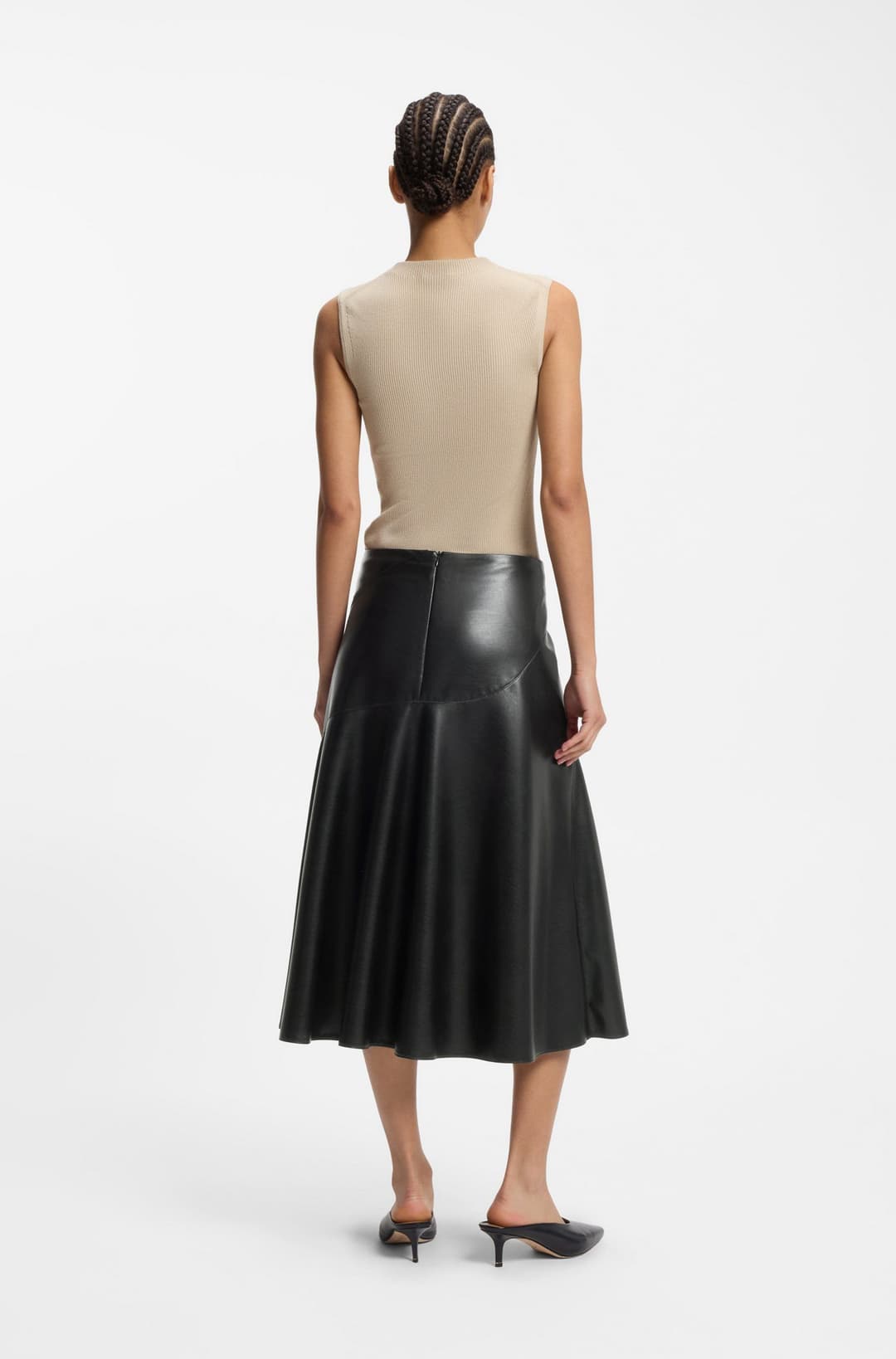 Женская юбка из эко-кожи BOSS  | Фото 4