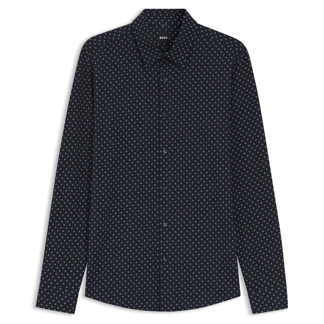 Мужская приталенная сорочка BOSS Black | Фото 1