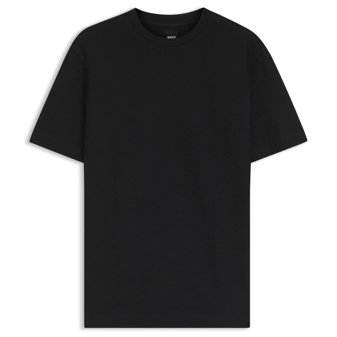 Мужская футболка с жаккардовым монограммным узором BOSS Black  | Фото 1