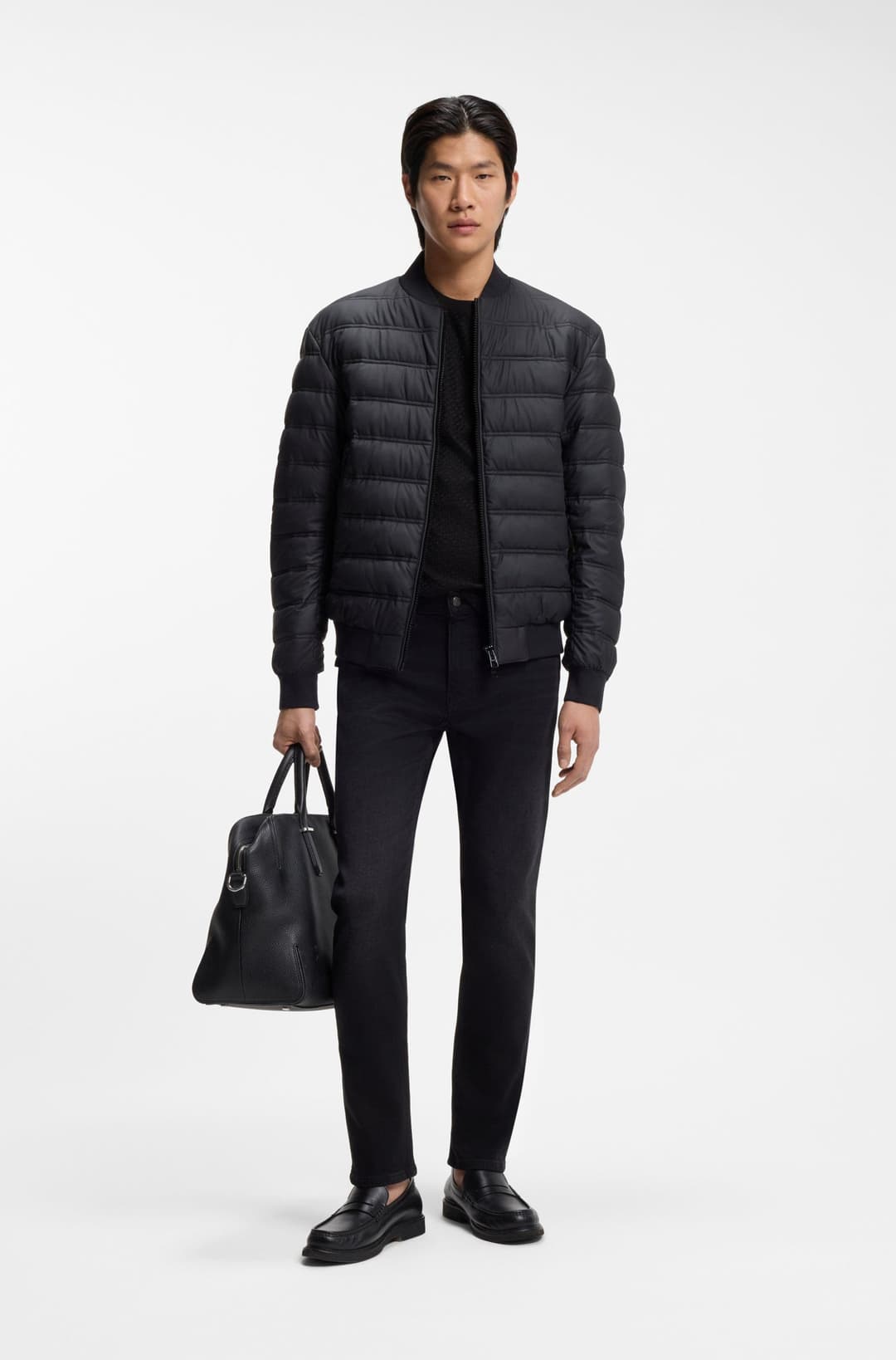 Мужская футболка с жаккардовым монограммным узором BOSS Black  | Фото 4