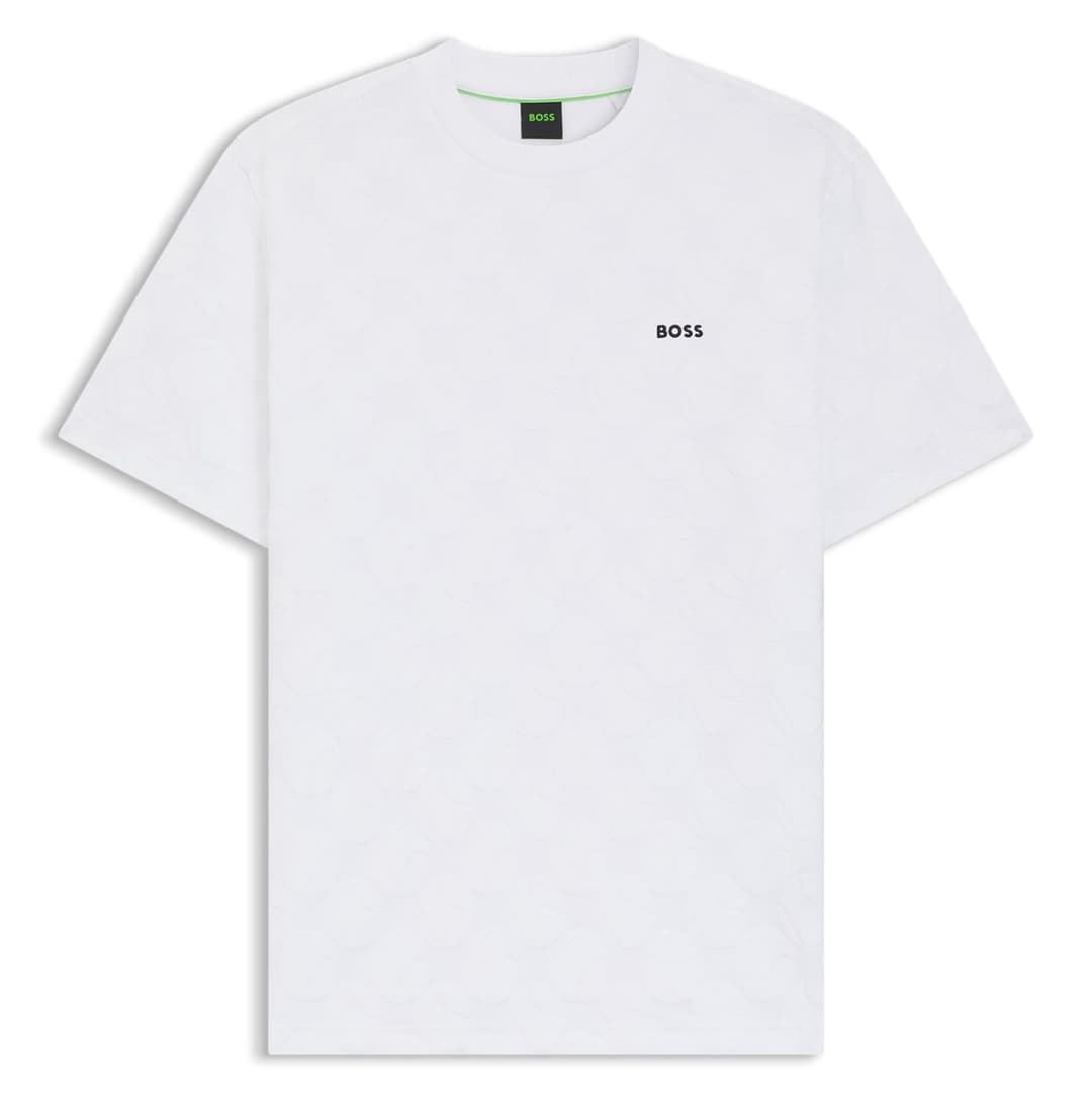 Мужская футболка с жаккардовым узором в теннисном стиле BOSS Green  | Фото 1