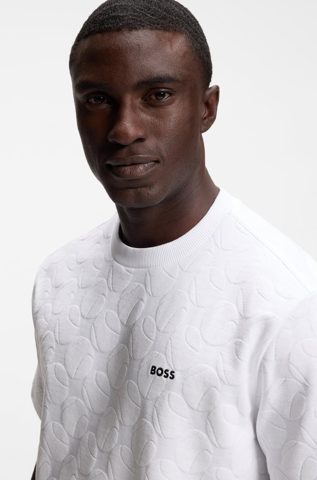 Мужская футболка с жаккардовым узором в теннисном стиле BOSS Green  | Фото 3