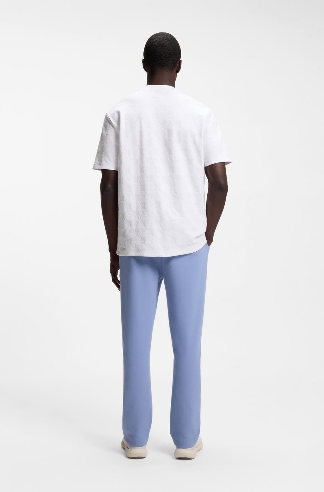 Мужская футболка с жаккардовым узором в теннисном стиле BOSS Green  | Фото 5