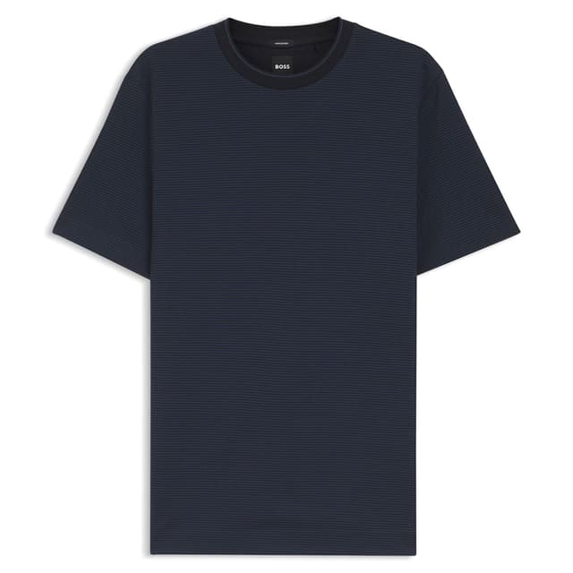 Мужская футболка из мерсеризованного хлопка BOSS Black