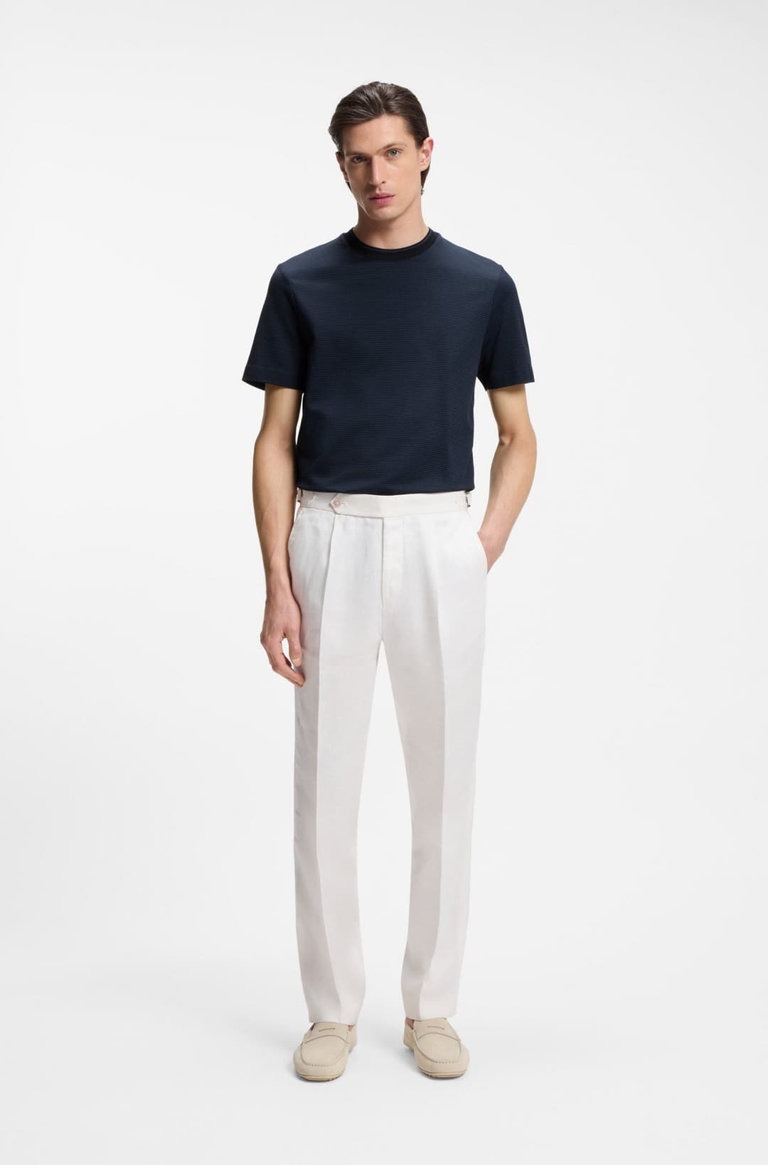 Мужская футболка из мерсеризованного хлопка BOSS Black | Фото 4